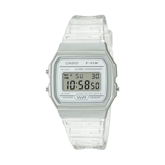 Reloj Digital Vintage Plateado de Mujer