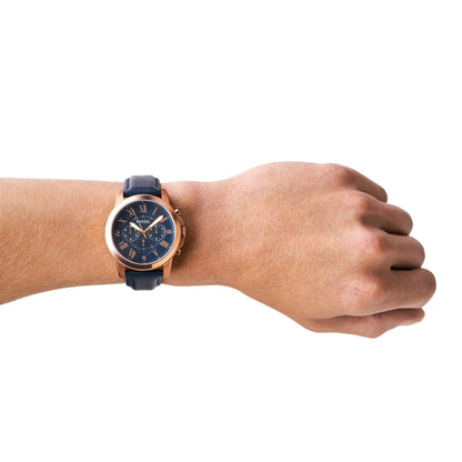 Reloj Análogo Grant Vintage Azul de Hombre