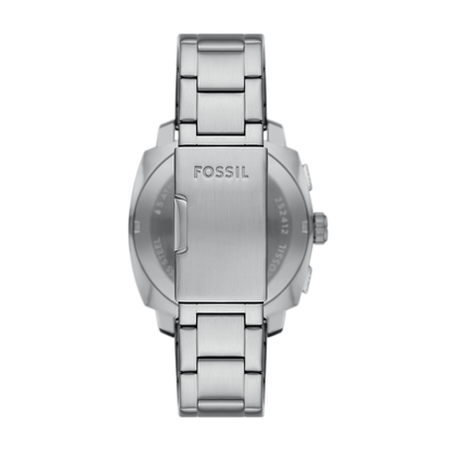 Reloj Análogo con Cronógrafo Casual Plateado de Hombre