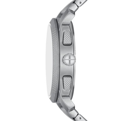 Reloj Análogo con Cronógrafo Casual Plateado de Hombre