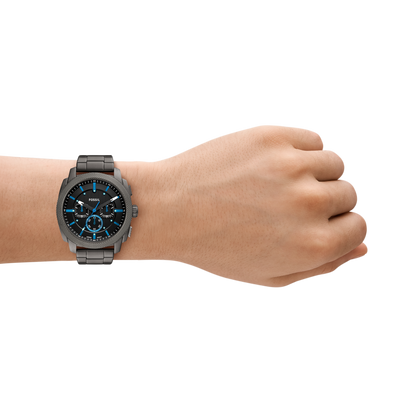 Reloj Análogo con Cronógrafo Casual Plateado de Hombre