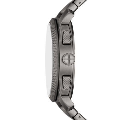 Reloj Análogo con Cronógrafo Casual Plateado de Hombre