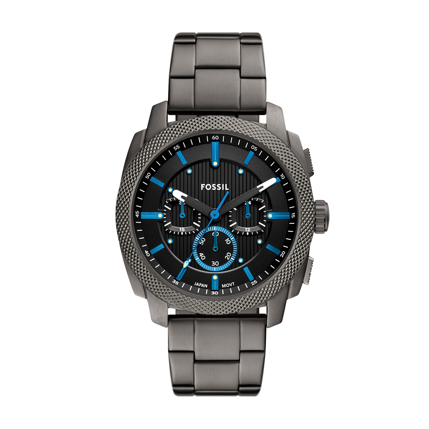 Reloj Análogo con Cronógrafo Casual Plateado de Hombre