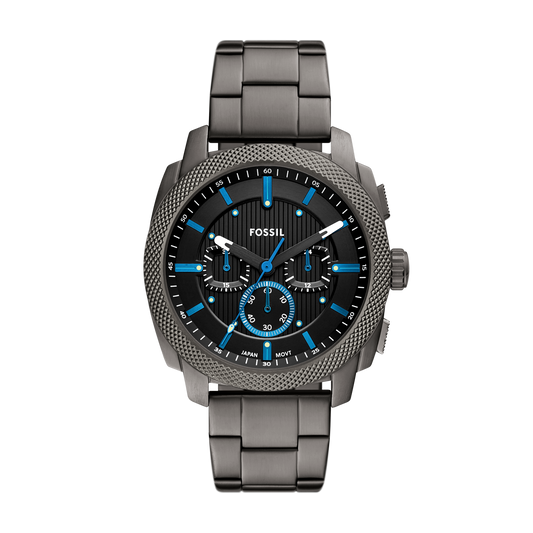 Reloj Análogo con Cronógrafo Casual Plateado de Hombre