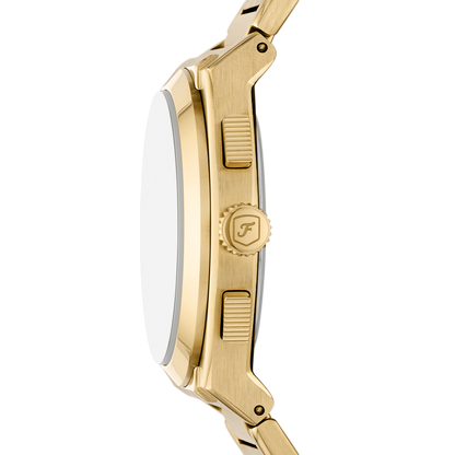 Reloj Análogo Cronógrafo De Hombre Fossil Everett Dorado