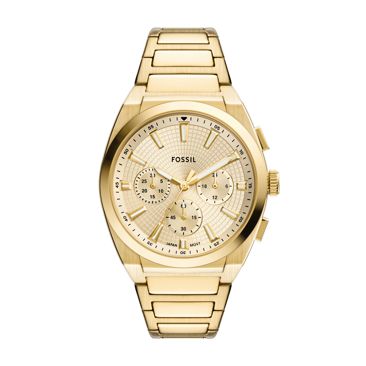 Reloj Análogo Cronógrafo De Hombre Fossil Everett Dorado