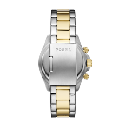 Reloj Análogo Multifunción De Hombre Fossil Autocross Dorado Y Plateado