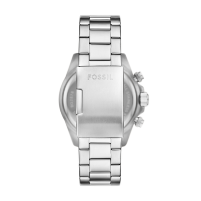 Reloj Análogo Multifunción De Hombre Fossil Autocross Verde Y Plateado