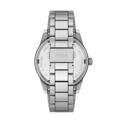 Reloj Análogo Multifunción De Hombre Fossil Pearson Azul Y Plateado