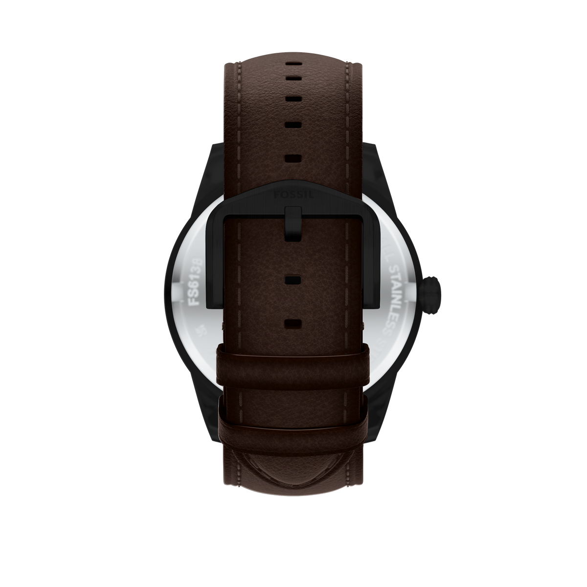 Reloj Análogo Multifunción De Hombre Fossil Pearson Negro, Marrón Y Plateado