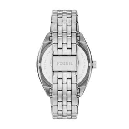 Reloj Análogo Clásico De Hombre Fossil Campbell Azul Y Plateado