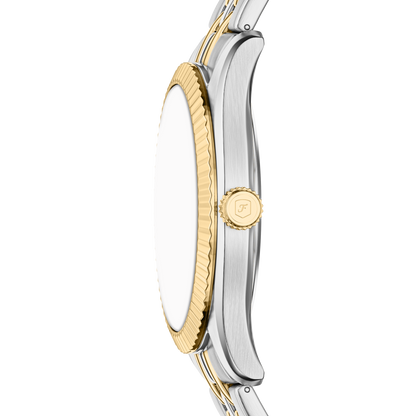 Reloj Análogo De Hombre Fossil Campbell Azul, Plateado Y Dorado