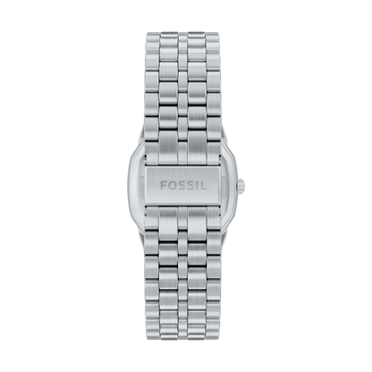 Reloj Análogo De Hombre Fossil Harlow Crema Y Plateado
