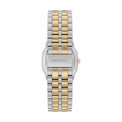 Reloj Análogo De Hombre Fossil Harlow Crema, Plateado Y Dorado