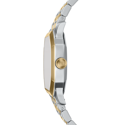 Reloj Análogo De Hombre Fossil Harlow Crema, Plateado Y Dorado