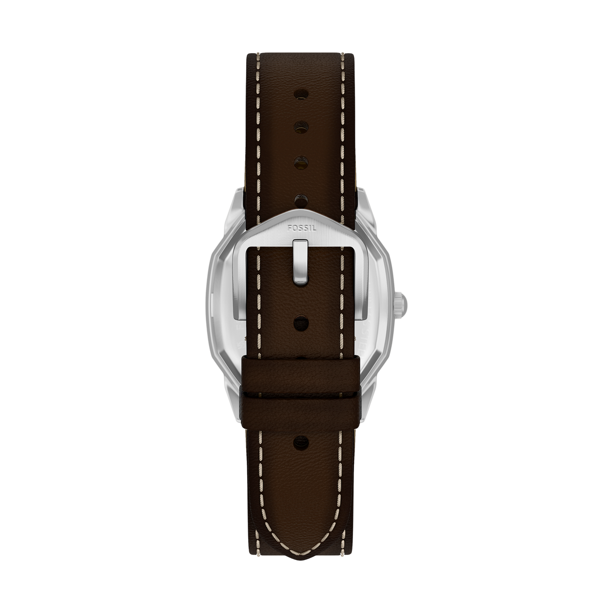 Reloj Análogo De Hombre Fossil Harlow Marrón, Crema Y Plateado