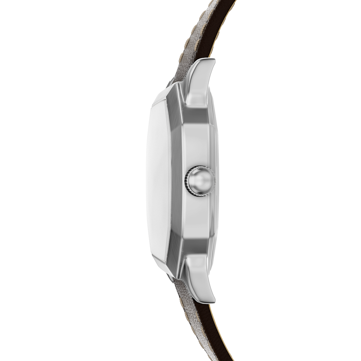 Reloj Análogo De Hombre Fossil Harlow Marrón, Crema Y Plateado