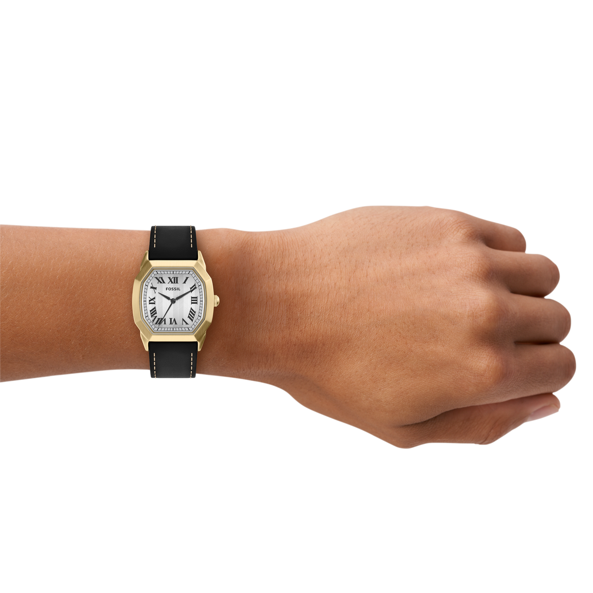 Reloj Análogo De Hombre Fossil Harlow Negro, Crema Y Dorado