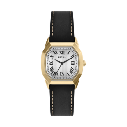 Reloj Análogo De Hombre Fossil Harlow Negro, Crema Y Dorado