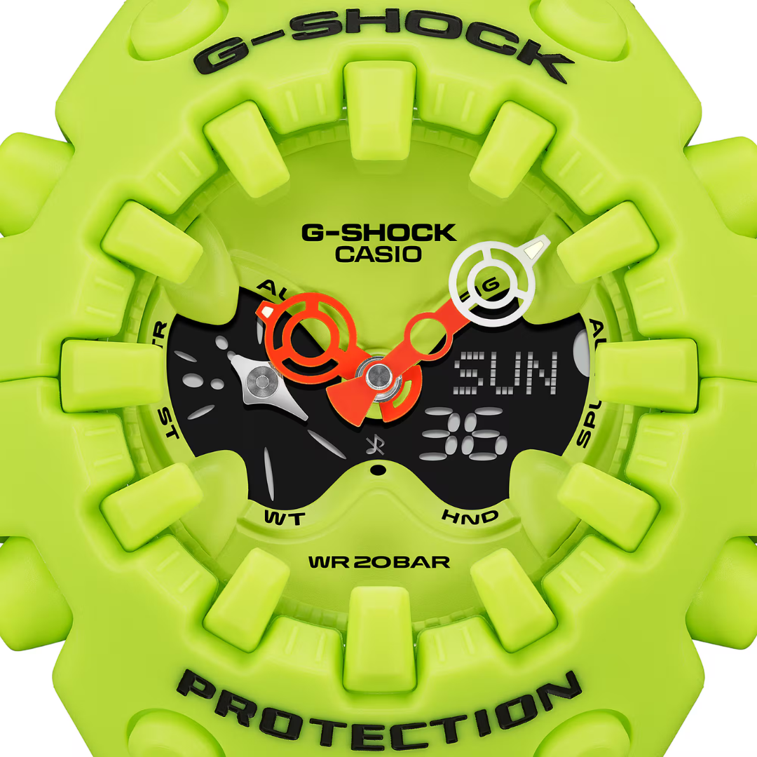 Reloj Análogo Digital Casual/Juvenil Amarillo Neón de Hombre
