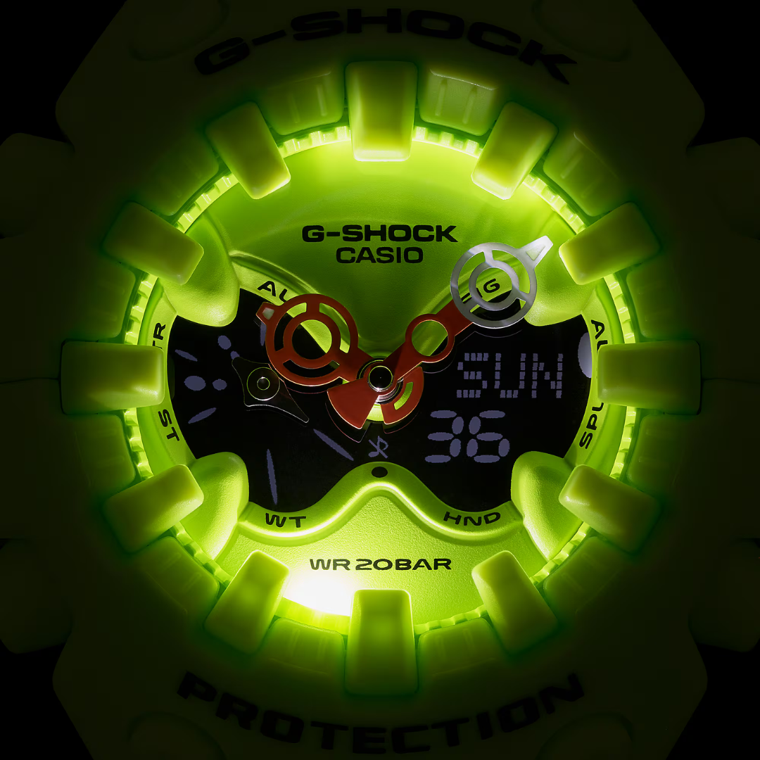Reloj Análogo Digital Casual/Juvenil Amarillo Neón de Hombre