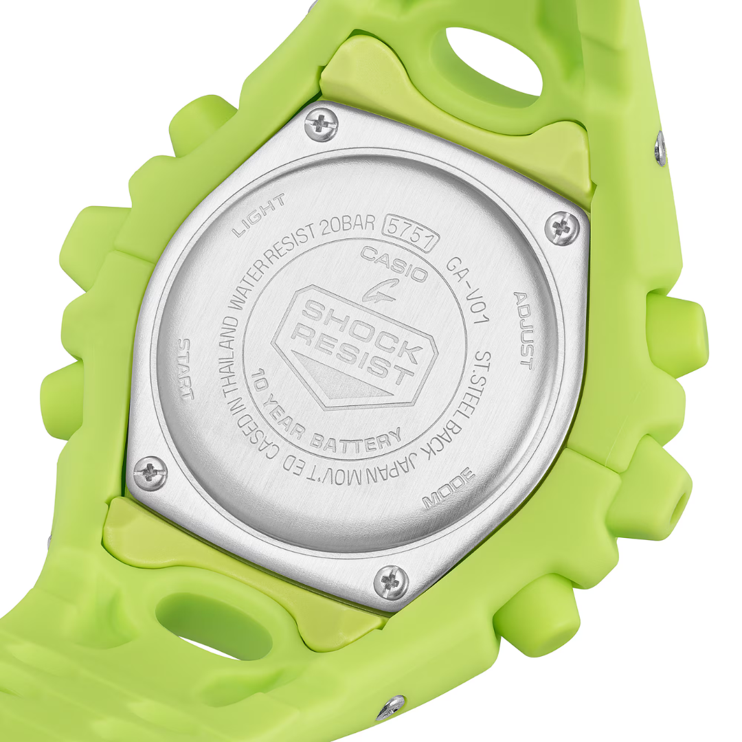 Reloj Análogo Digital Casual/Juvenil Amarillo Neón de Hombre