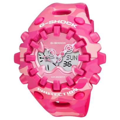 Reloj Análogo-Digital Casio G-Shock Cuarzo Rosa Camuflaje de Hombre