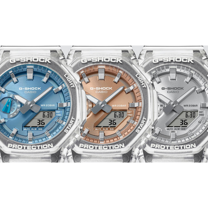 Reloj Análogo Digital Casual Transparente de Hombre