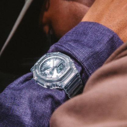 Reloj Análogo Digital Casual Transparente de Hombre