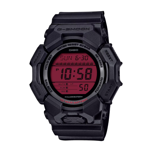 Reloj Digital Casual Negro de Hombre Serie Black & Red Carbon
