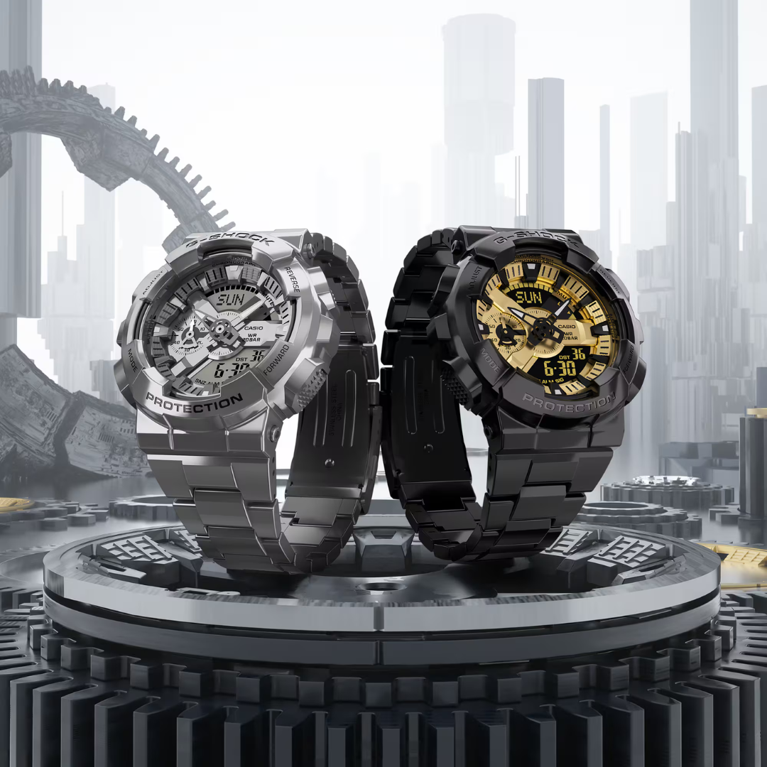 Reloj Análogo Digital Casual Plateado de Hombre