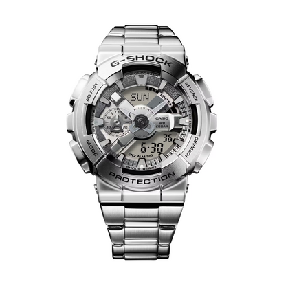 Reloj Análogo Digital Casual Plateado de Hombre