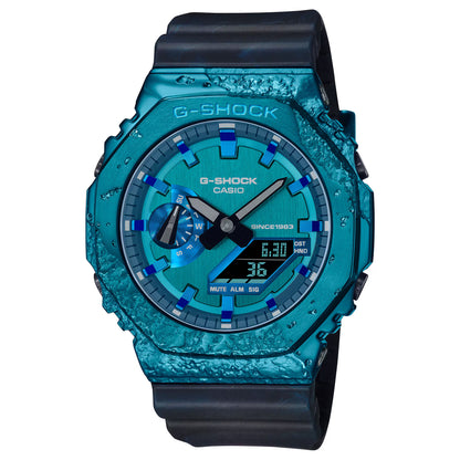 Reloj Análogo-Digital Octagon Metal Adventurer's Stone 40th Anniversary Casual Azul de Hombre