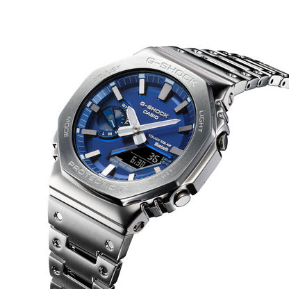 Reloj Análogo Digital Ejecutivo Plateado de Hombre