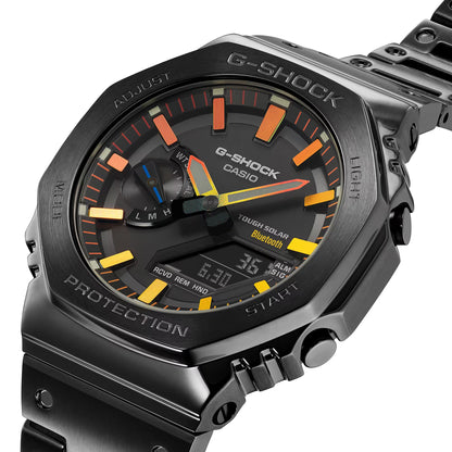 Reloj Análogo-Digital Full Metal Octagon Casual Negro de Hombre