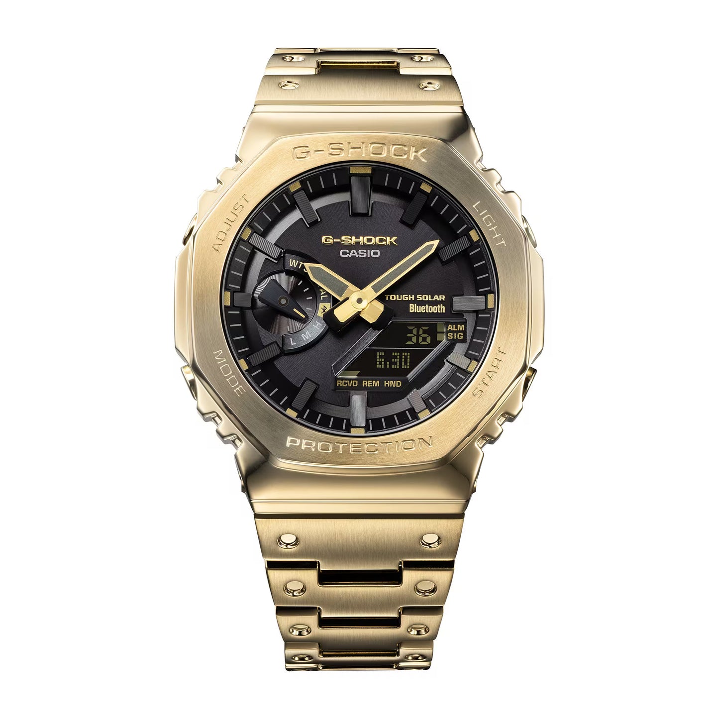 Reloj Análogo-Digital Octagon Full Metal Casual Dorado de Hombre