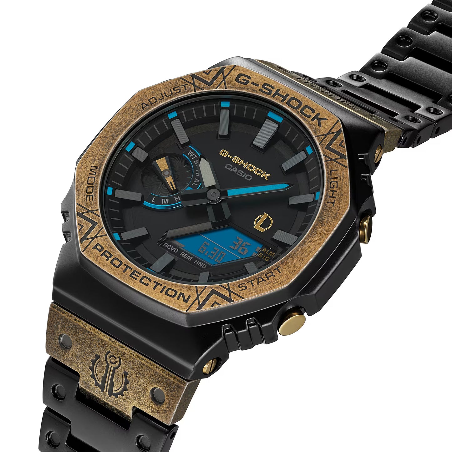 Reloj Análogo-Digital Full Metal League of Legends Casual Negro de Hombre