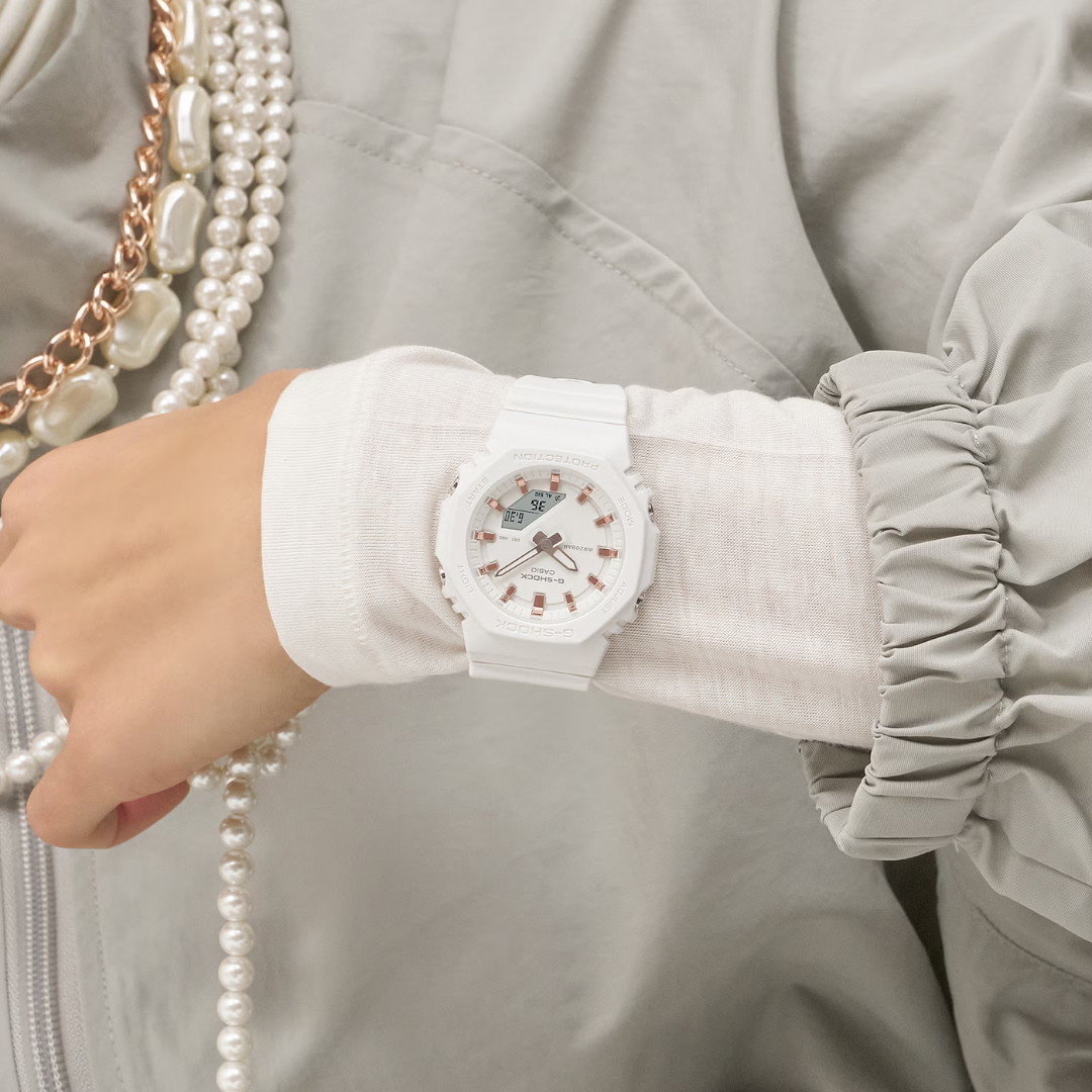 Reloj Análogo Digital Casual Blanco de Mujer