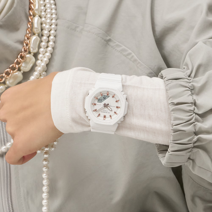 Reloj Análogo Digital Casual Blanco de Mujer
