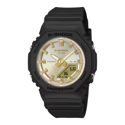 Reloj Análogo Digital Casual Negro con Dorado de Mujer