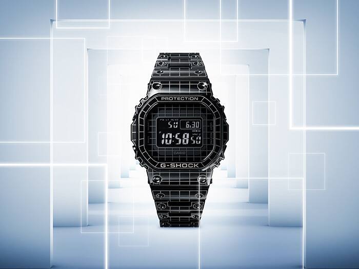 Reloj Digital Full Metal Lazer Grid Casual Negro de Hombre