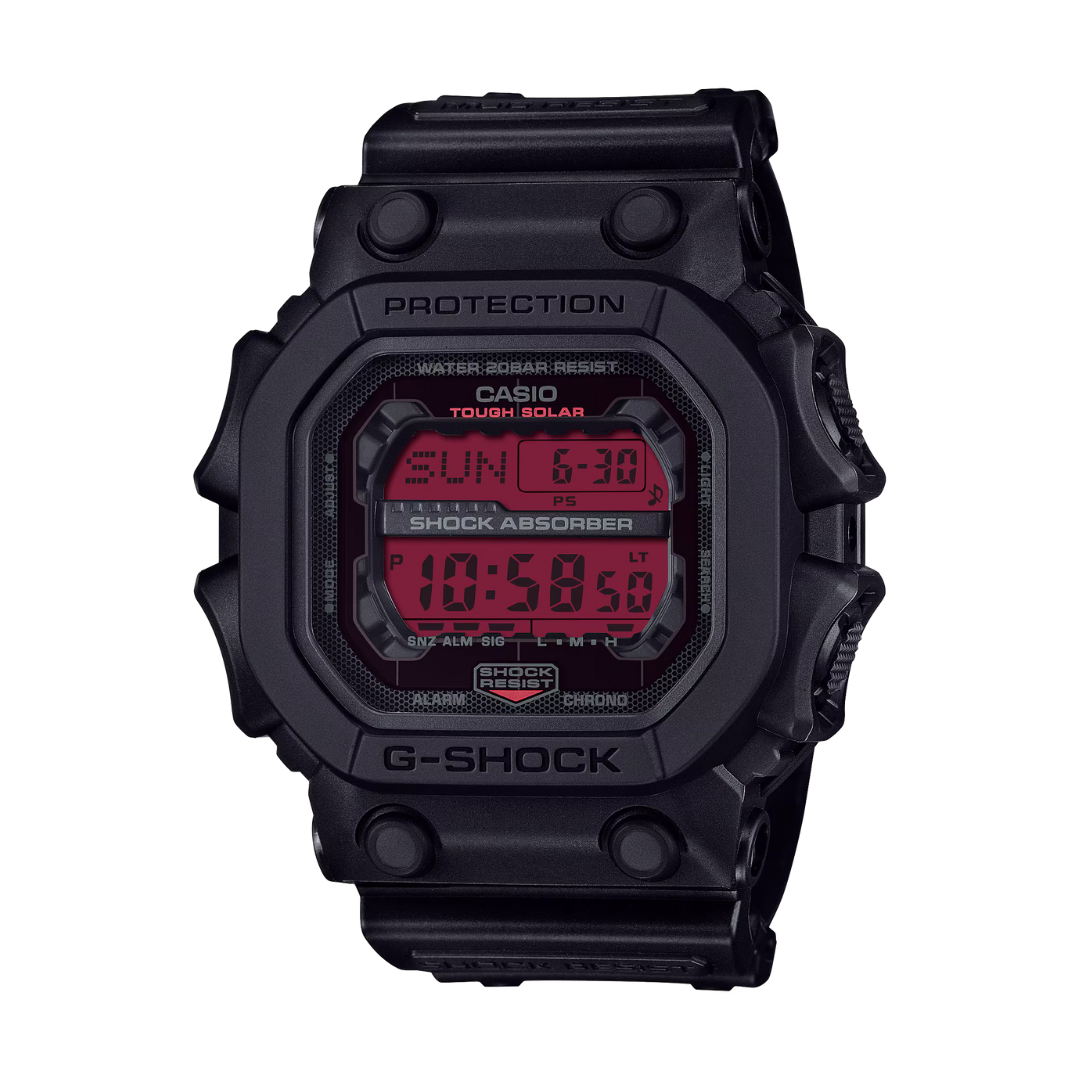 Reloj Digital Casual Negro de Hombre Serie Black & Red Tough Solar
