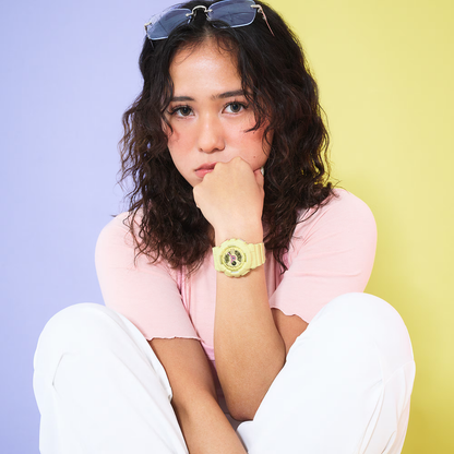 Reloj Juvenil Análogo Digital Amarillo de Mujer