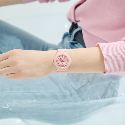 Reloj Análogo Juvenil Rosado de Mujer