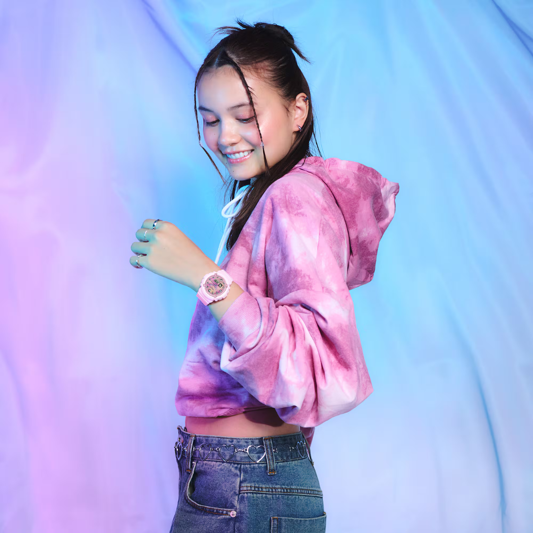 Reloj Análogo Digital Casual Rosado de Mujer