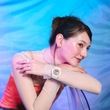 Reloj Análogo Digital Casual Blanco de Mujer