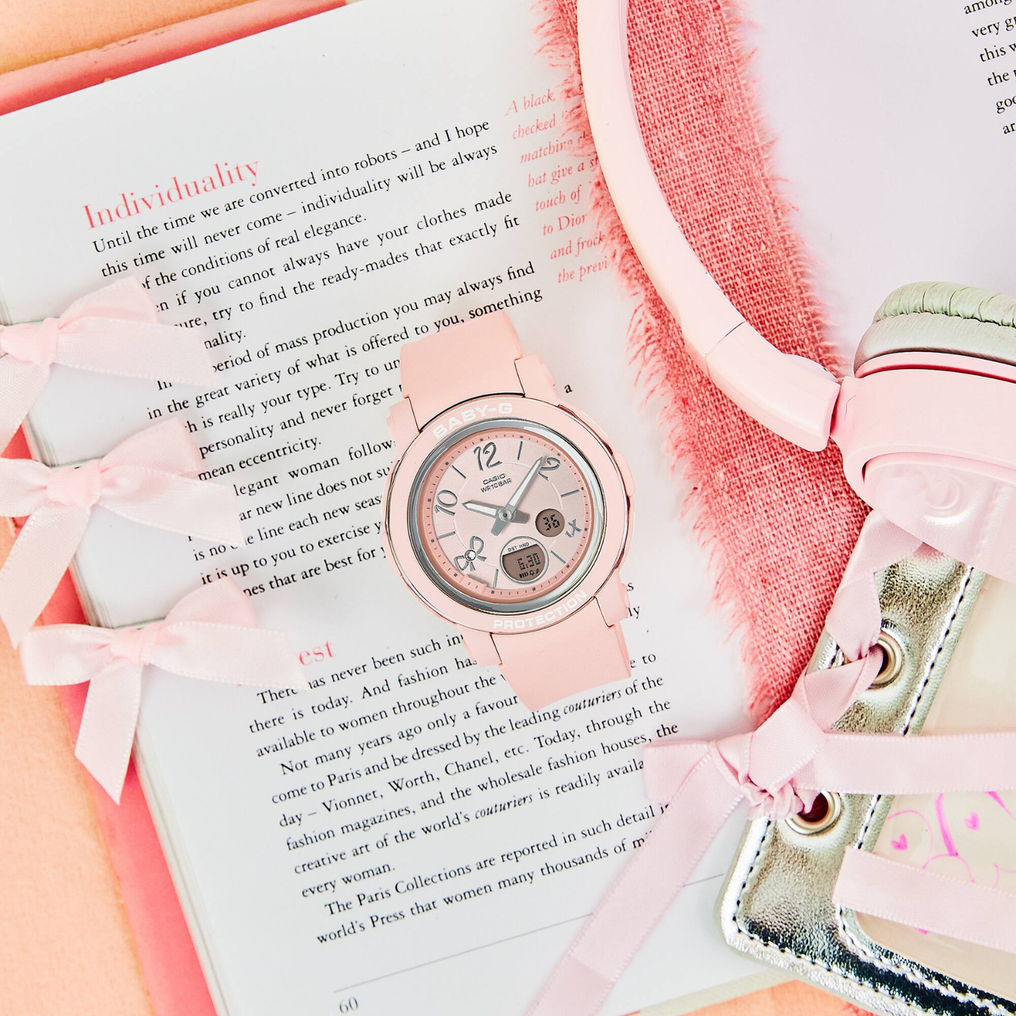 Reloj Análogo Digital Casual Rosado de Mujer