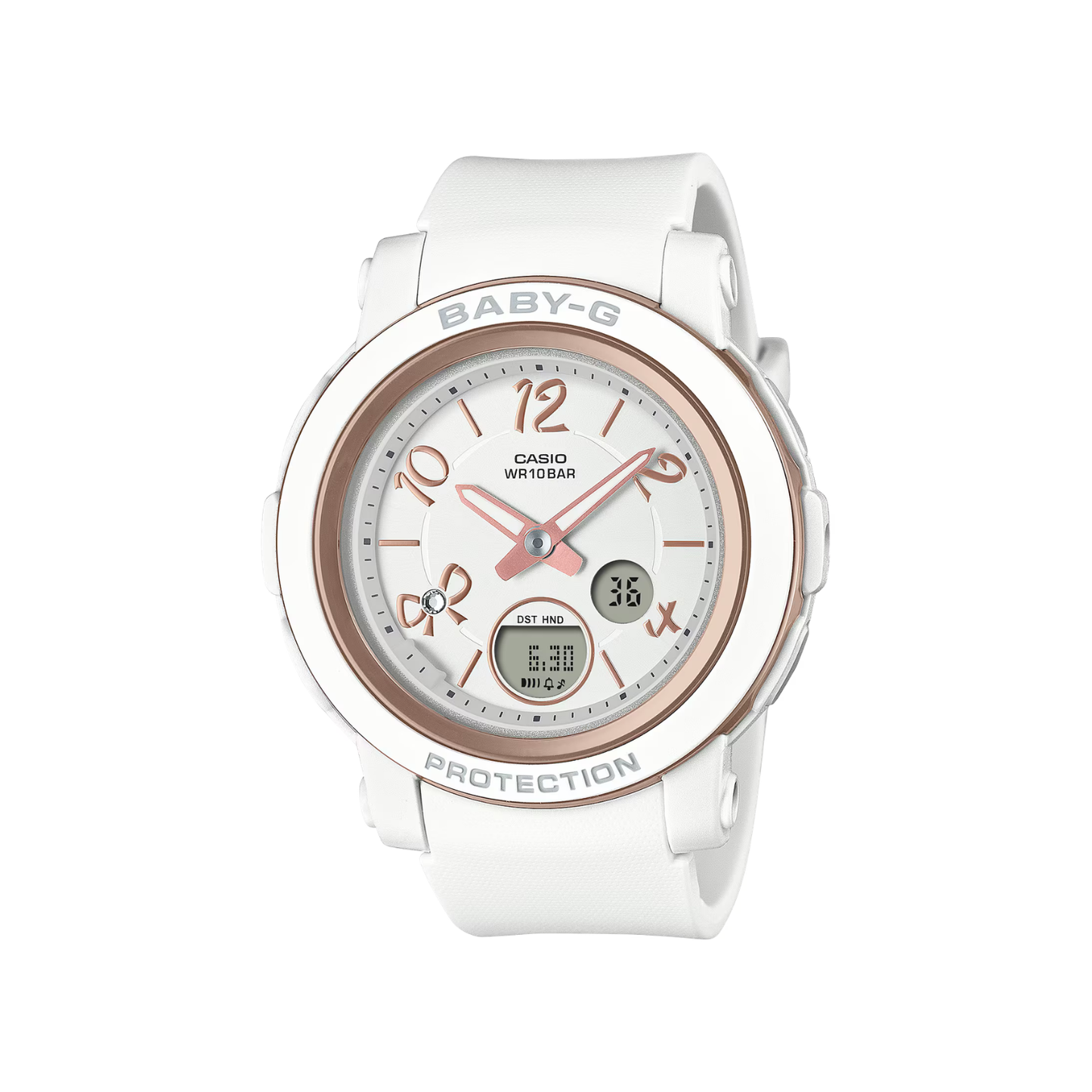 Reloj Análogo Digital Casual Blanco de Mujer