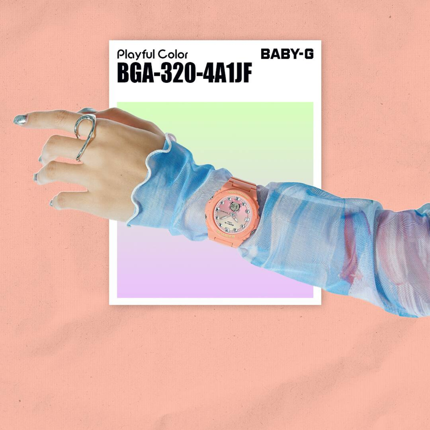 Reloj Análogo Digital Juvenil Playful Color Naranja de Mujer