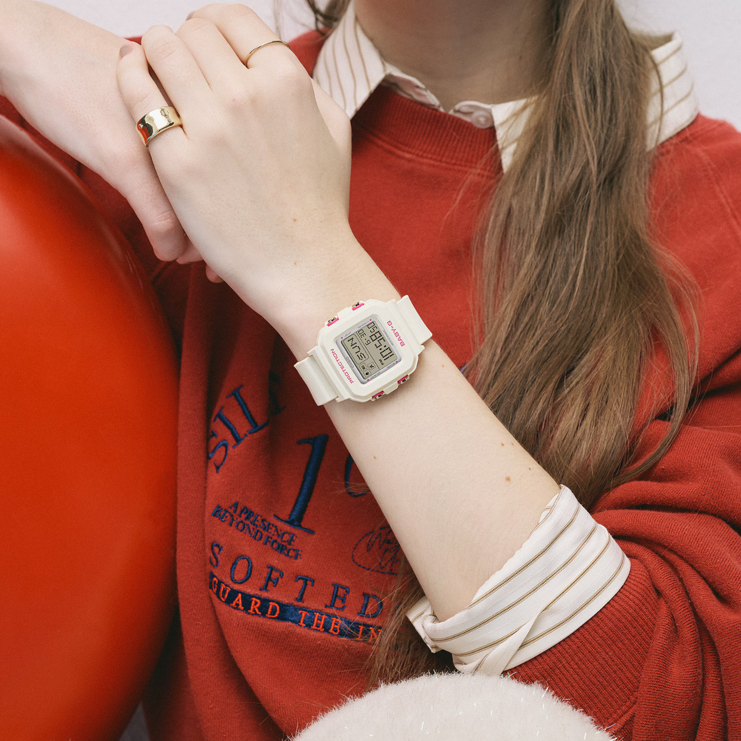Reloj Digital Juvenil Blanco de Mujer